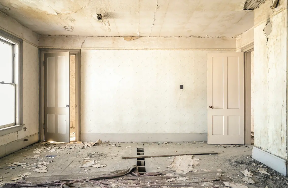 Waste disposal crew managing a cleanout project in White Hall